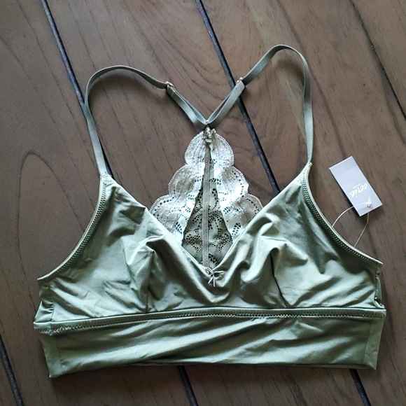 aerie Other - Aerie sage green satin bralette, NWTs